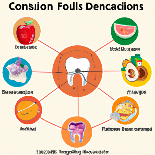 1. אינפוגרפיקה הממחישה את הקשר בין סוגי מזונות שונים ובריאות השיניים
